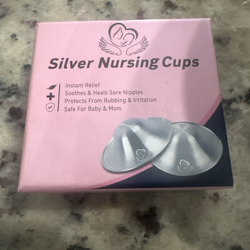 Silver Nursing Cups Silver Nipple Shields for Nursing Newborn Heals Sore Nipples